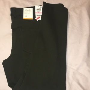 Olive Green Slim Leg Pants